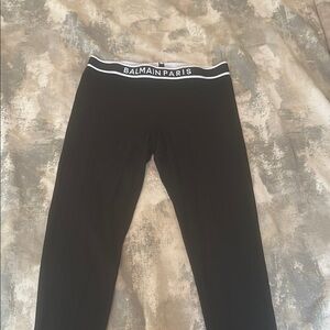 Balmain Black Leggings with Elastic Waistband! Size L/XL worn once